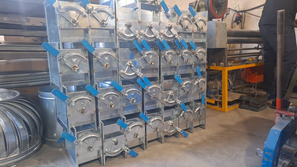 ساخت دمپر بین کانالی دستی و موتوری